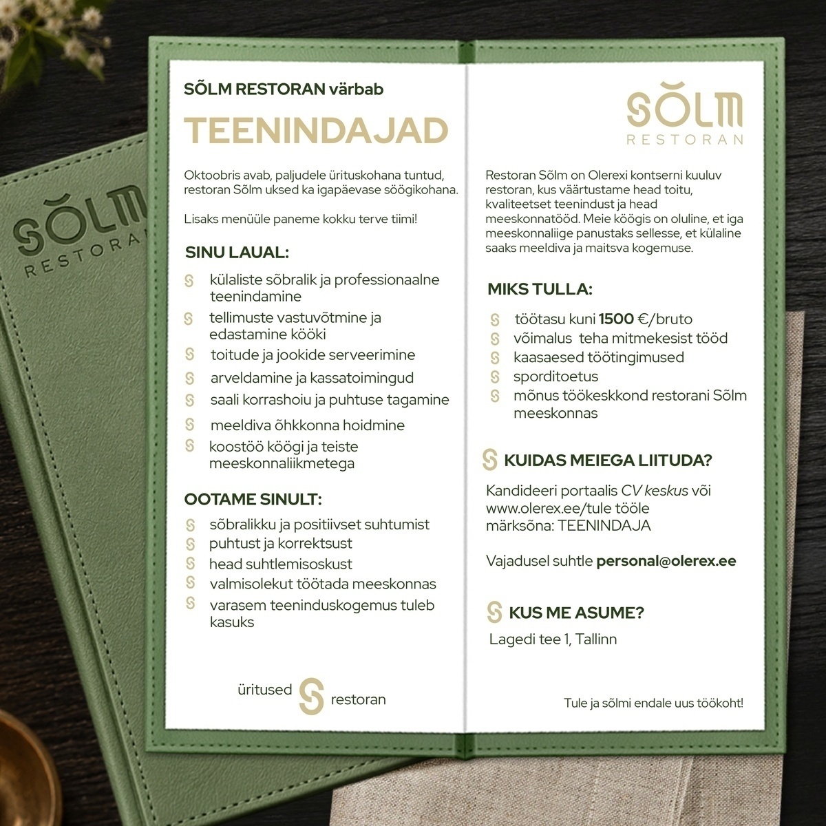 Restoran Sõlm Teenindaja