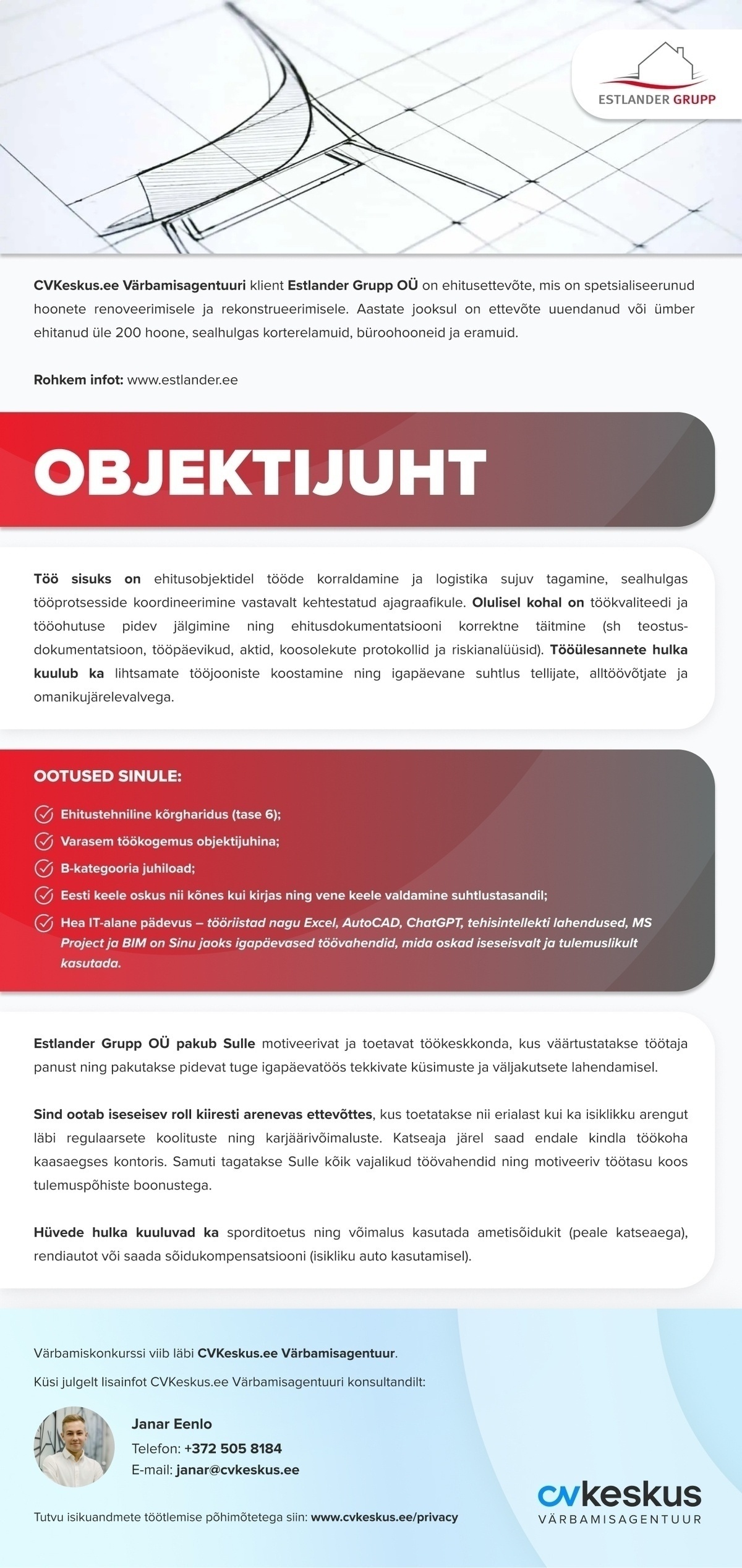 Estlander Grupp OÜ OBJEKTIJUHT