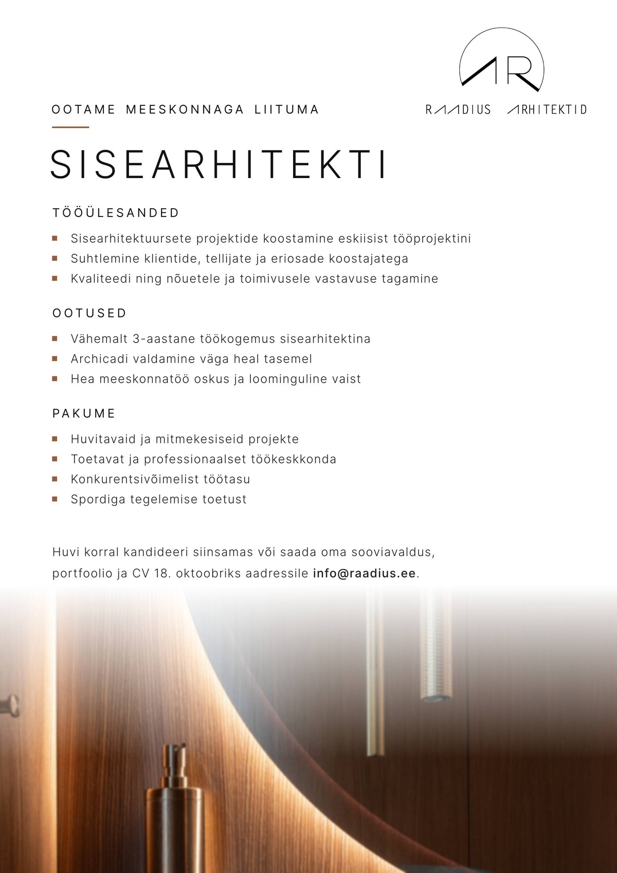 Raadius Arhitektid OÜ Sisearhitekt