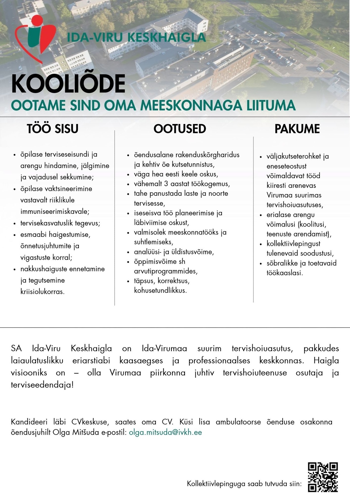 Ida-Viru Keskhaigla SA Kooliõde