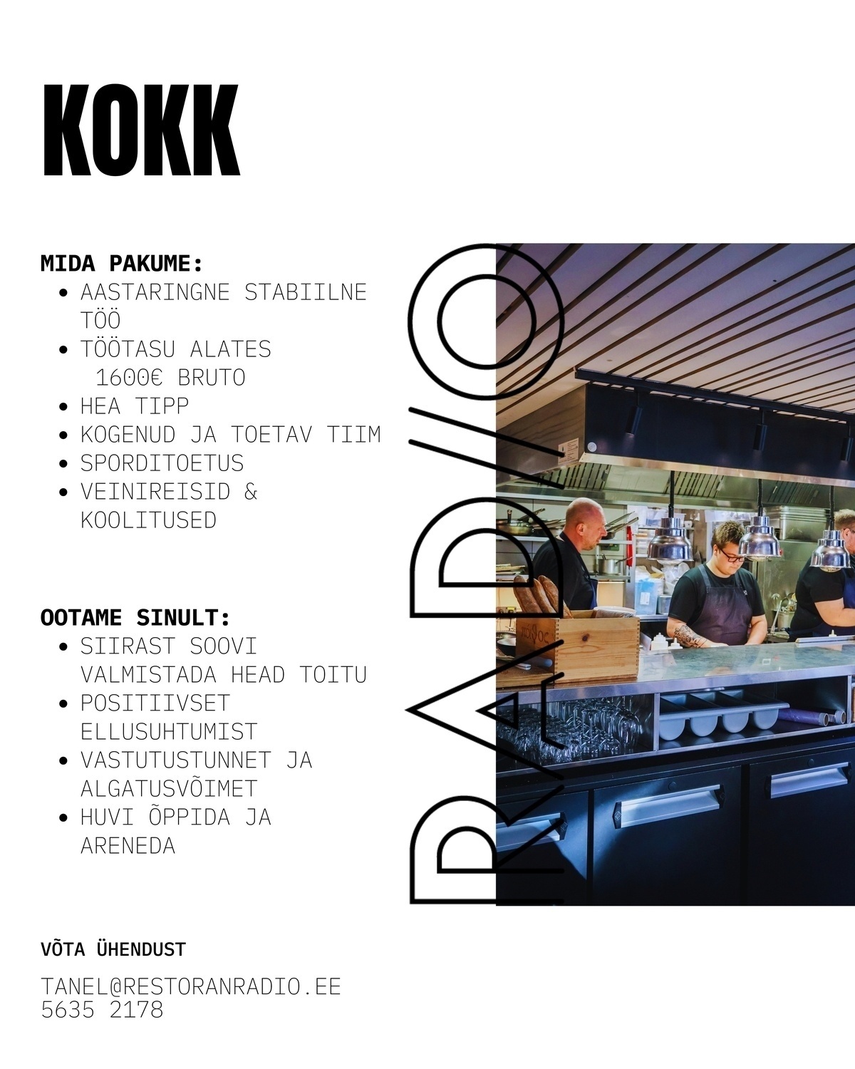 PlusService OÜ Kokk