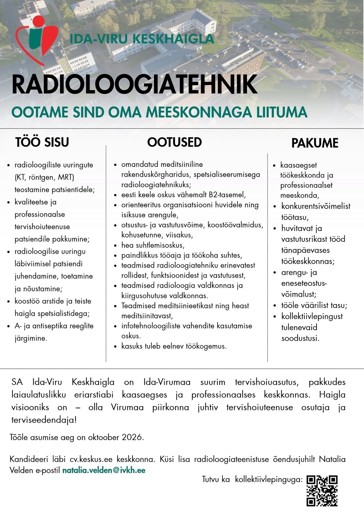 Ida-Viru Keskhaigla SA Radioloogiatehnik
