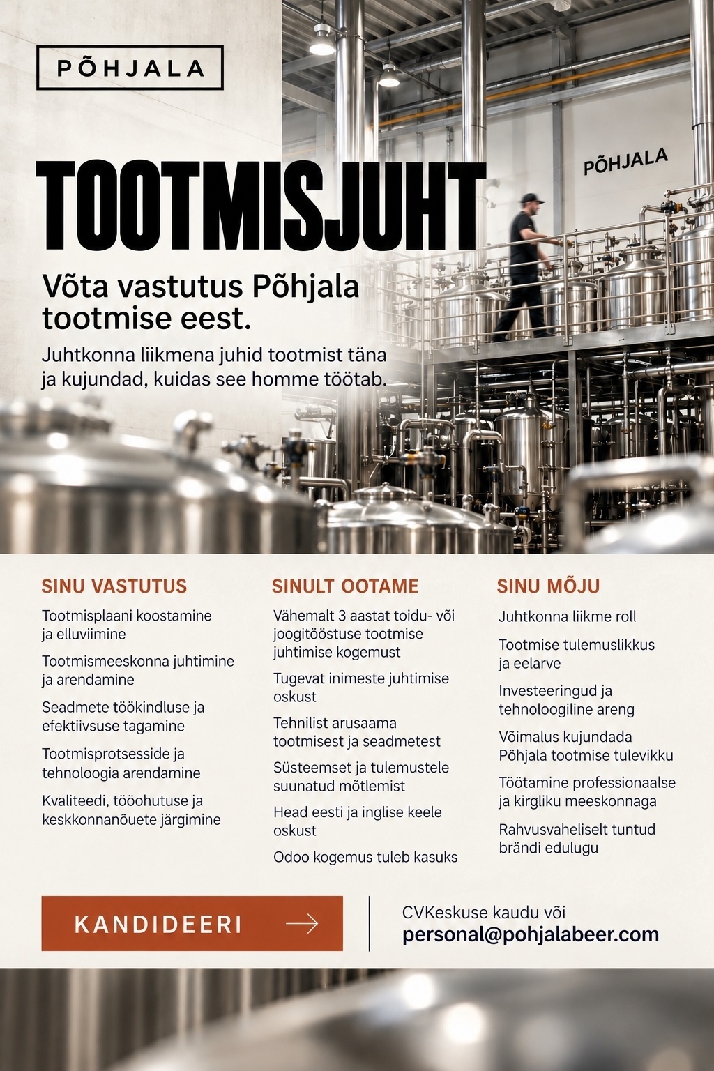 Põhjala Brewing AS Tootmisjuht