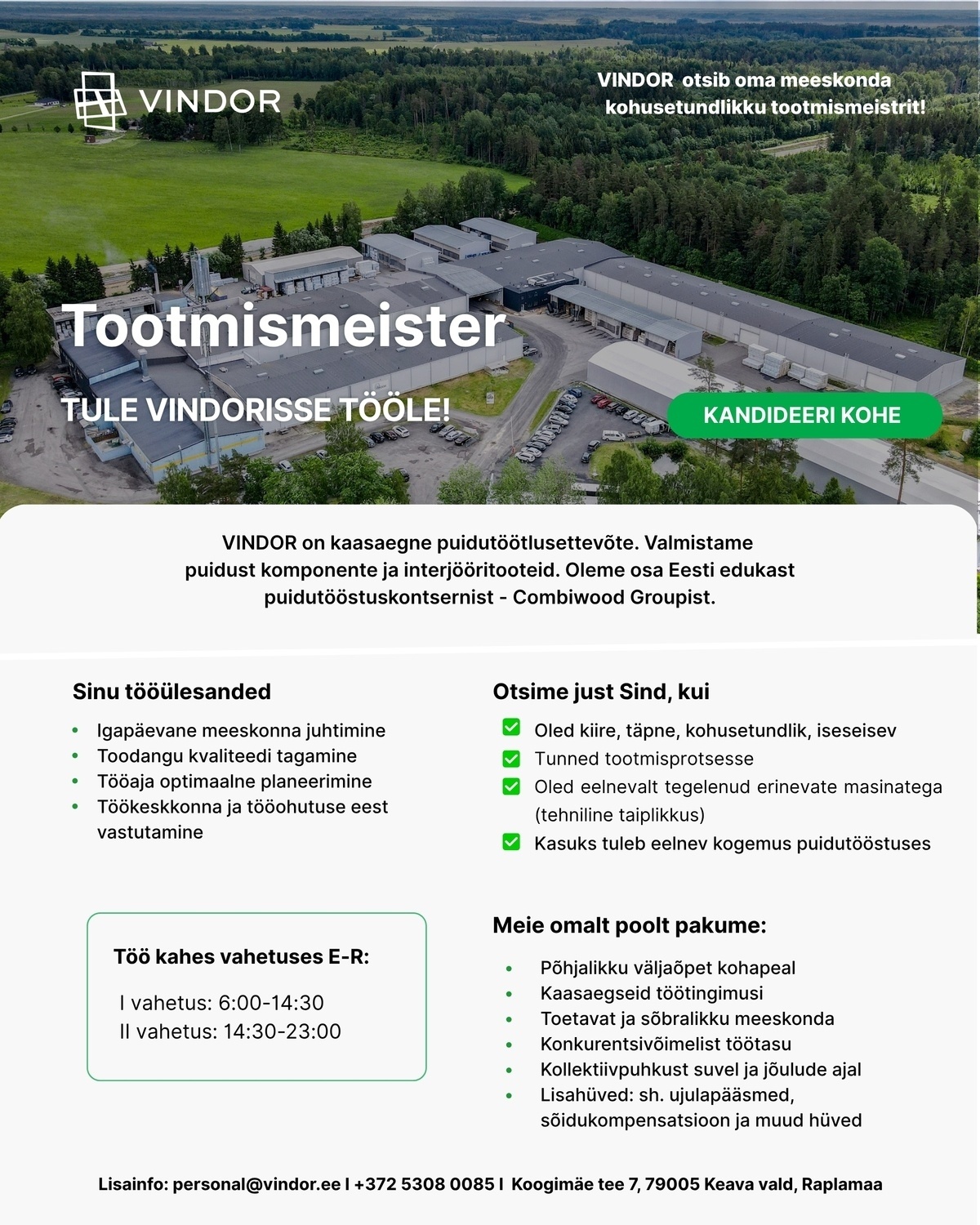 VINDOR OÜ Meister