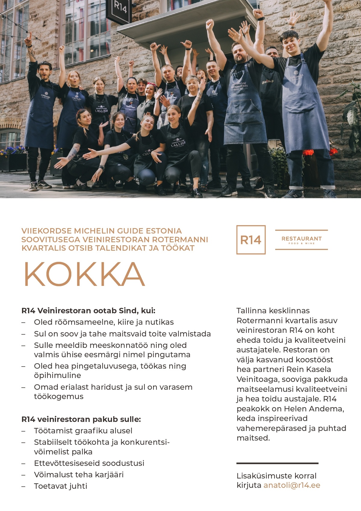 Esperan OÜ Kokk R14 restorani