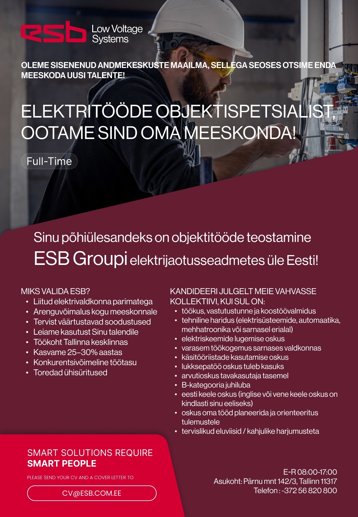 ESB-LVS OÜ ELEKTRITÖÖDE OBJEKTISPETSIALIST