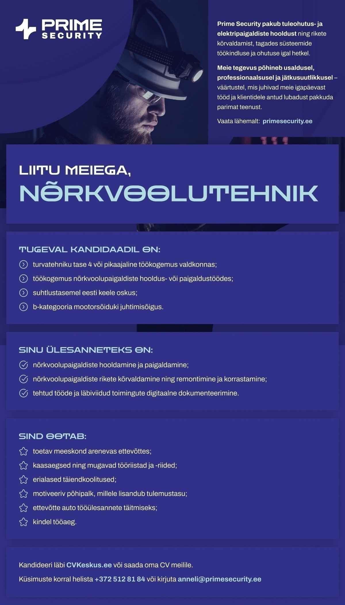 Prime Security OÜ NÕRKVOOLUTEHNIK