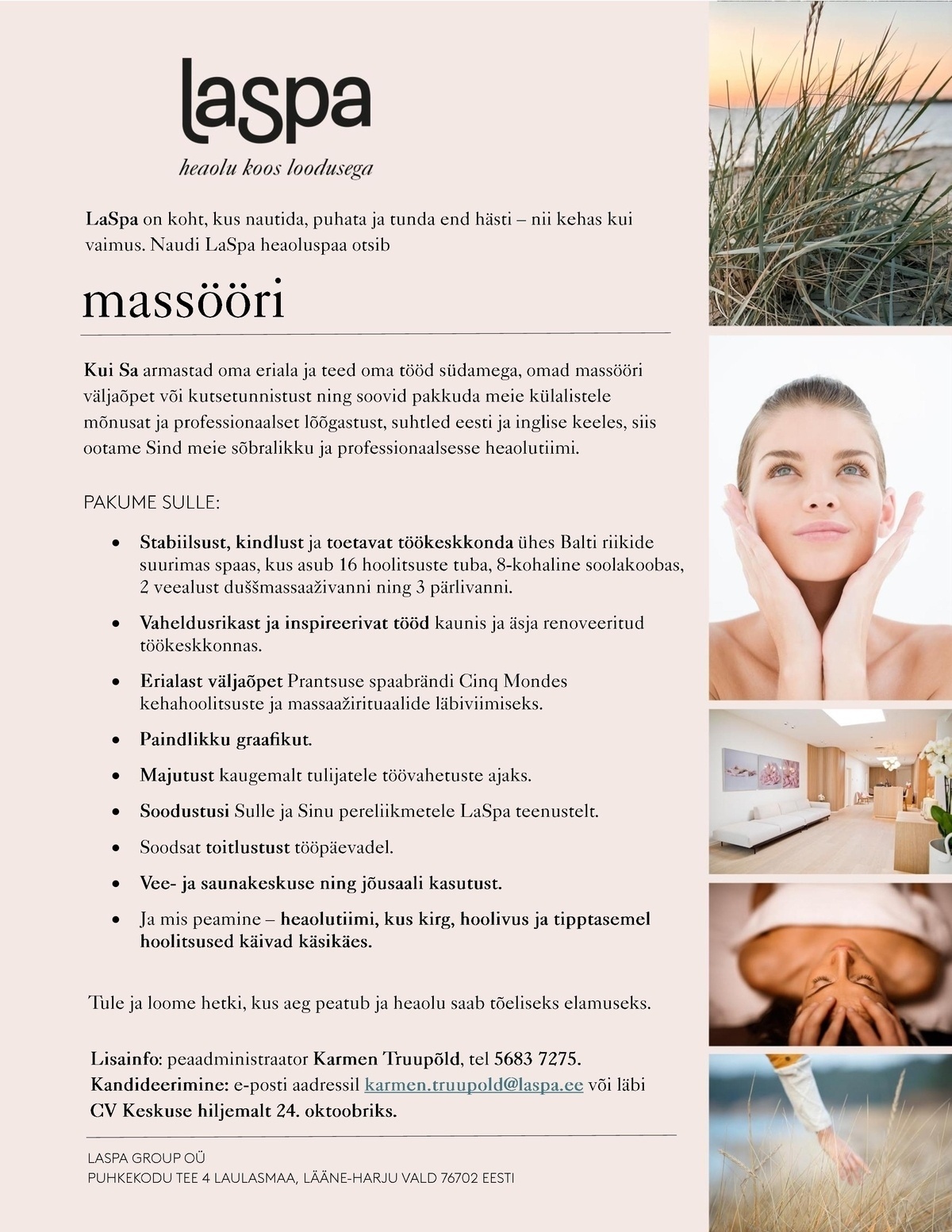 LaSpa Group OÜ Massöör