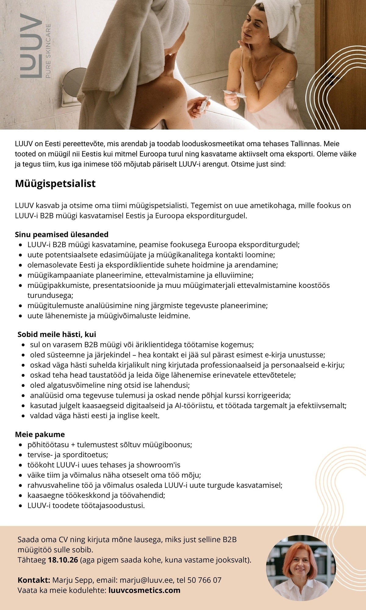 Luuv OÜ Müügispetsialist