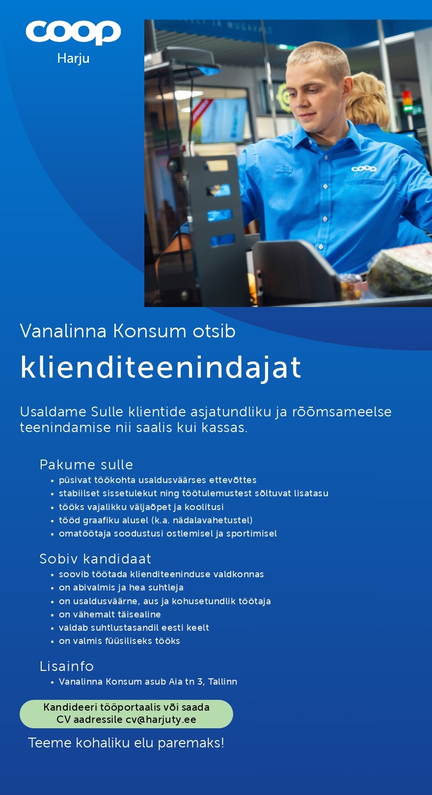 Harju Tarbijate Ühistu Klienditeenindaja Vanalinna Konsumisse (Coop Harju)