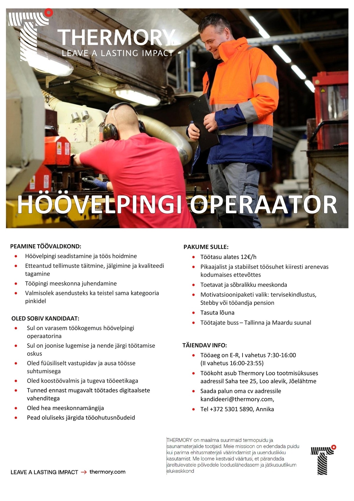 Thermory AS Operaator