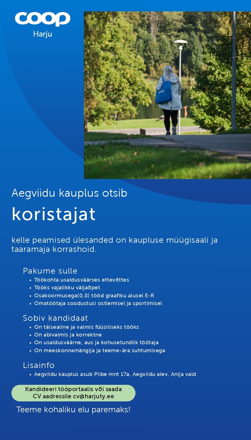 Harju Tarbijate Ühistu Koristaja Aegviidu kauplusesse (Coop Harju)