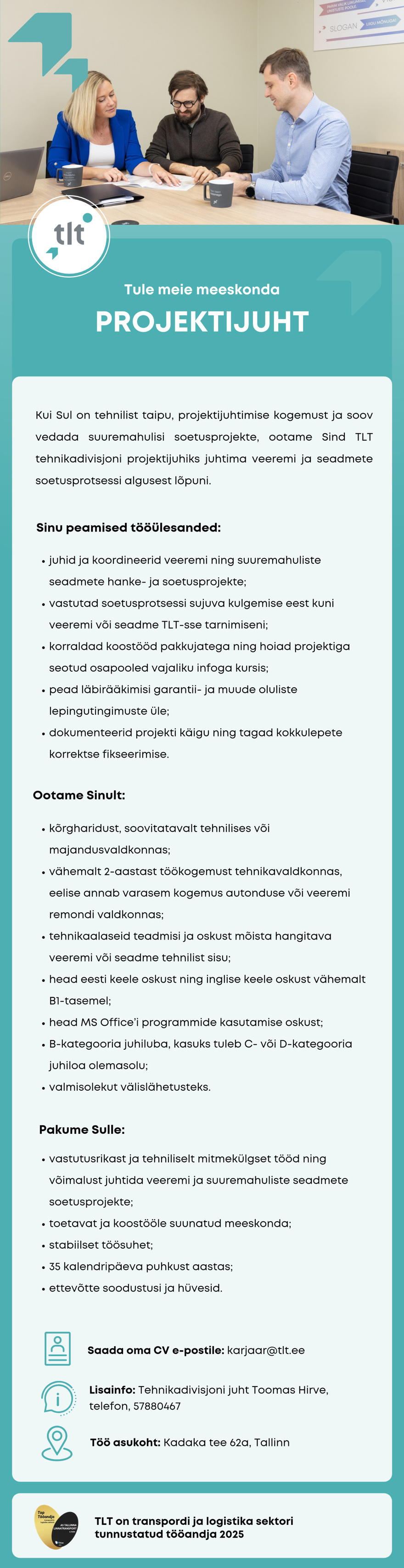 AS Tallinna Linnatransport PROJEKTIJUHT