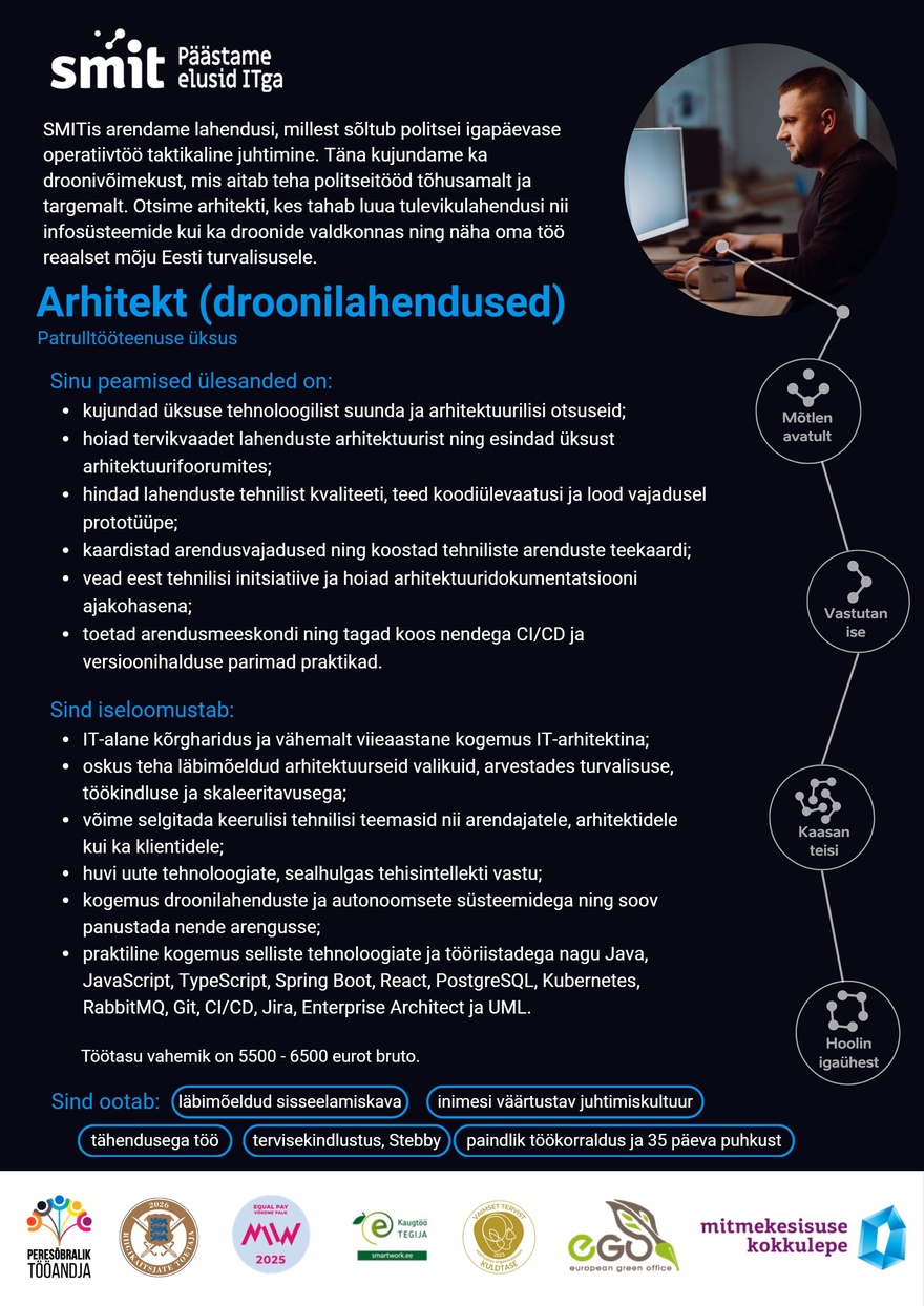 Siseministeeriumi infotehnoloogia- ja arenduskeskus Arhitekt (droonilahendused)