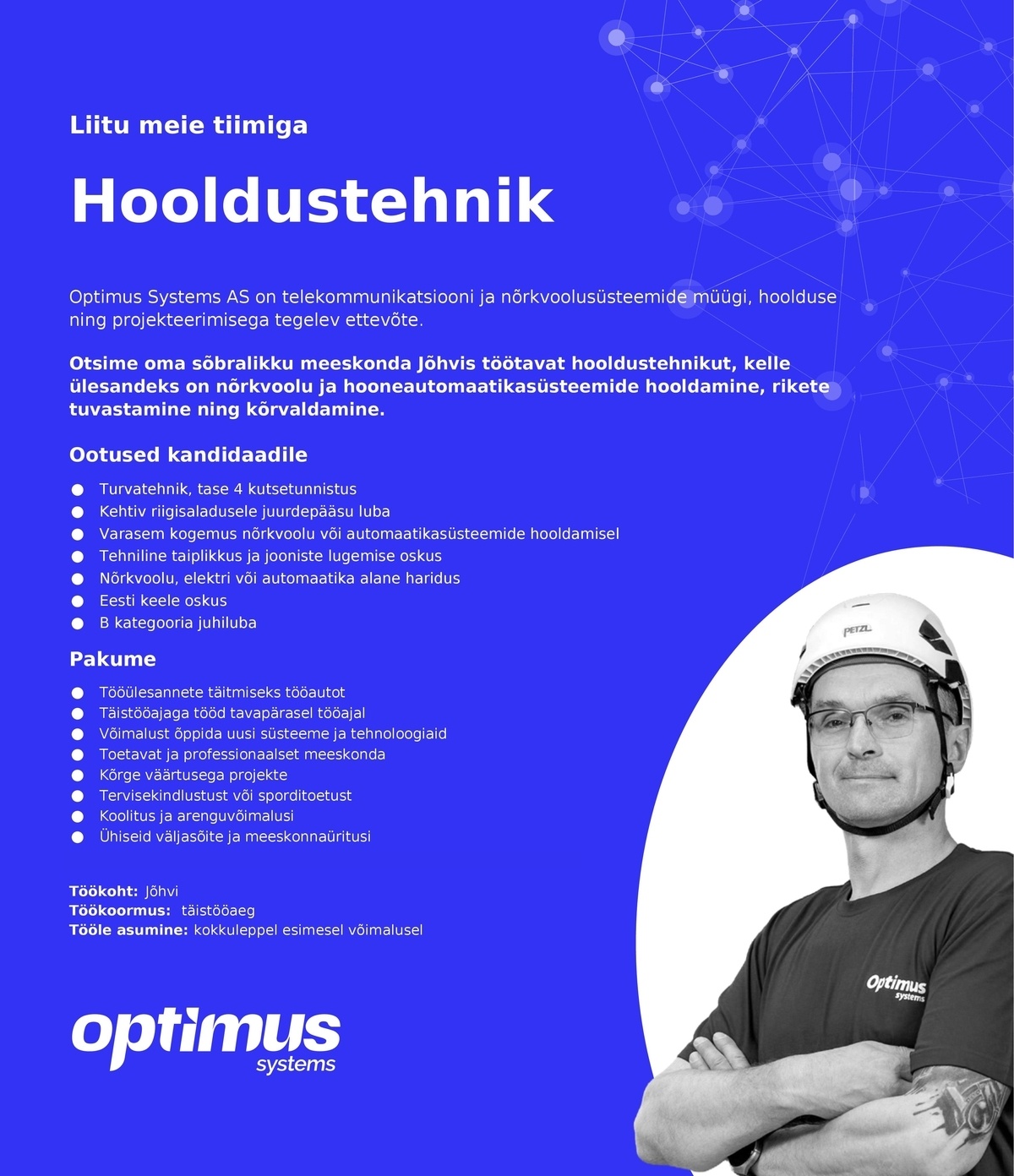 OPTIMUS SYSTEMS AS Hooldustehnik Jõhvis