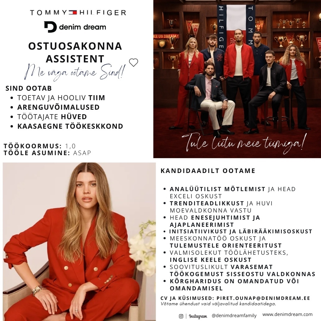 Põldma Kaubanduse AS OSTUOSAKONNA ASSISTENT DENIM DREAM KAUPLUSTEKETTI