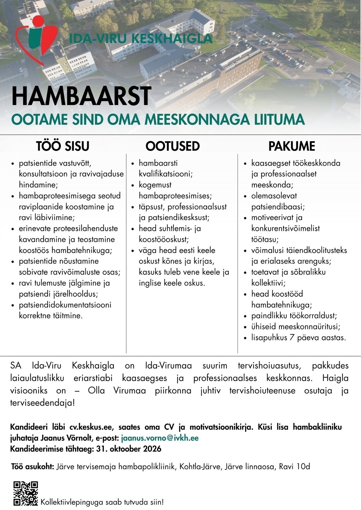 Ida-Viru Keskhaigla SA Hambaarst