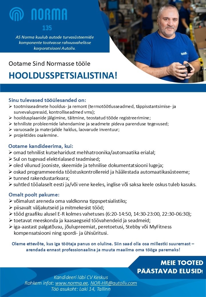 Norma AS Hooldusspetsialist