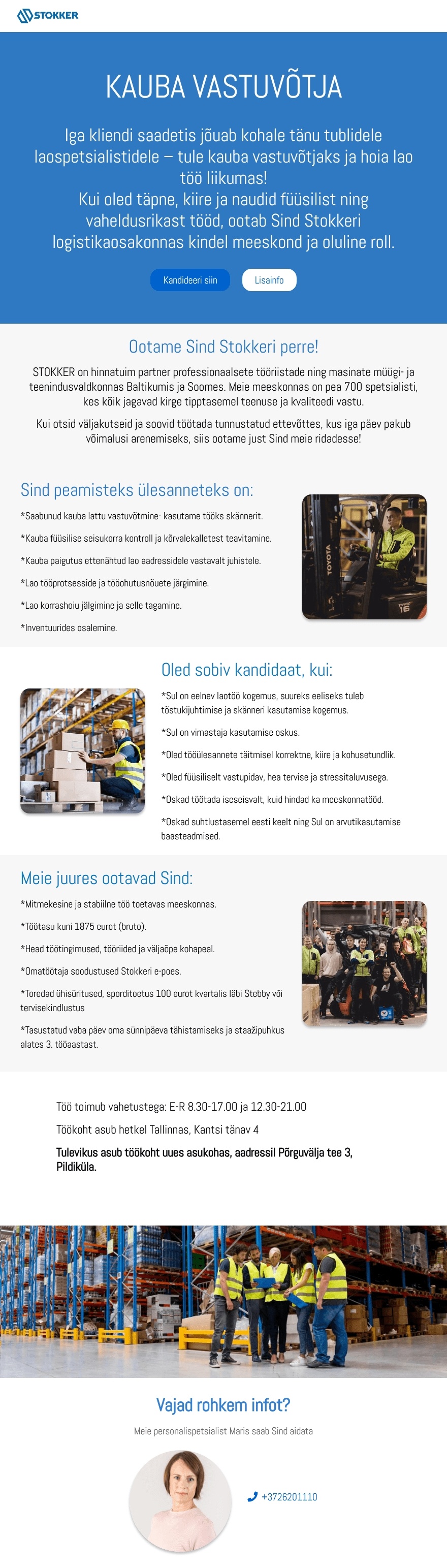 Stokker AS Kauba vastuvõtja