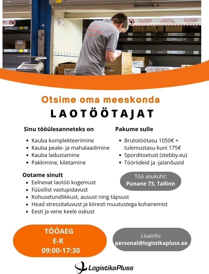 LOGISTIKA PLUSS OÜ Laotööline