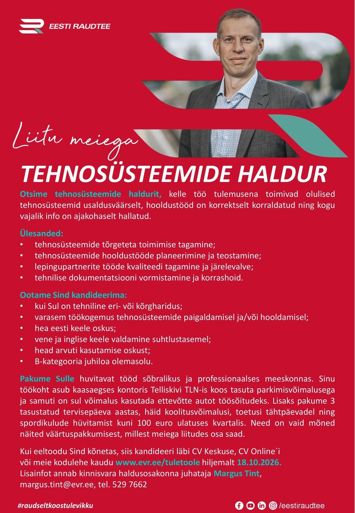 Eesti Raudtee AS Tehnosüsteemide haldur