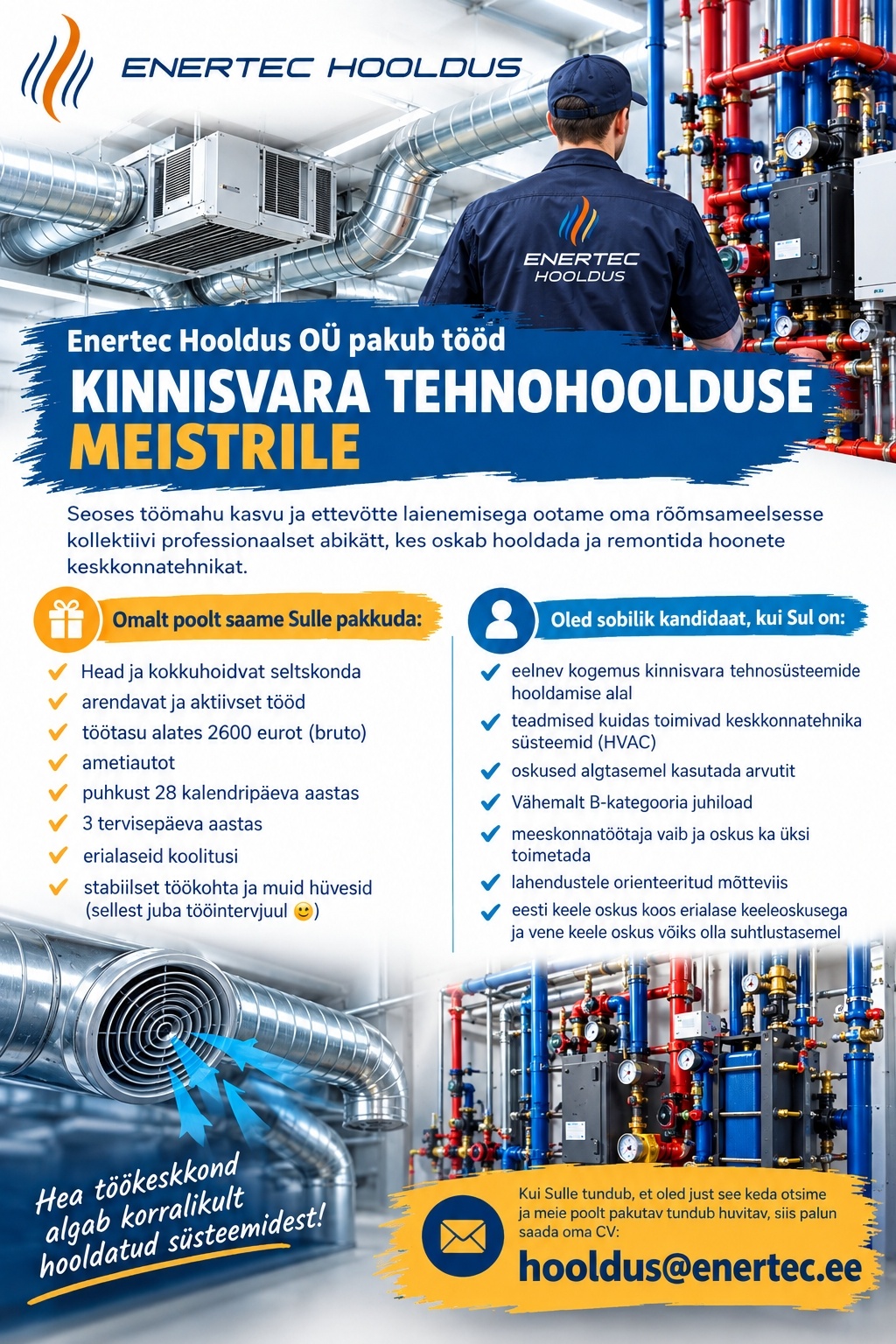 EnerTEC Hooldus OÜ Kinnisvara tehnohoolduse meister
