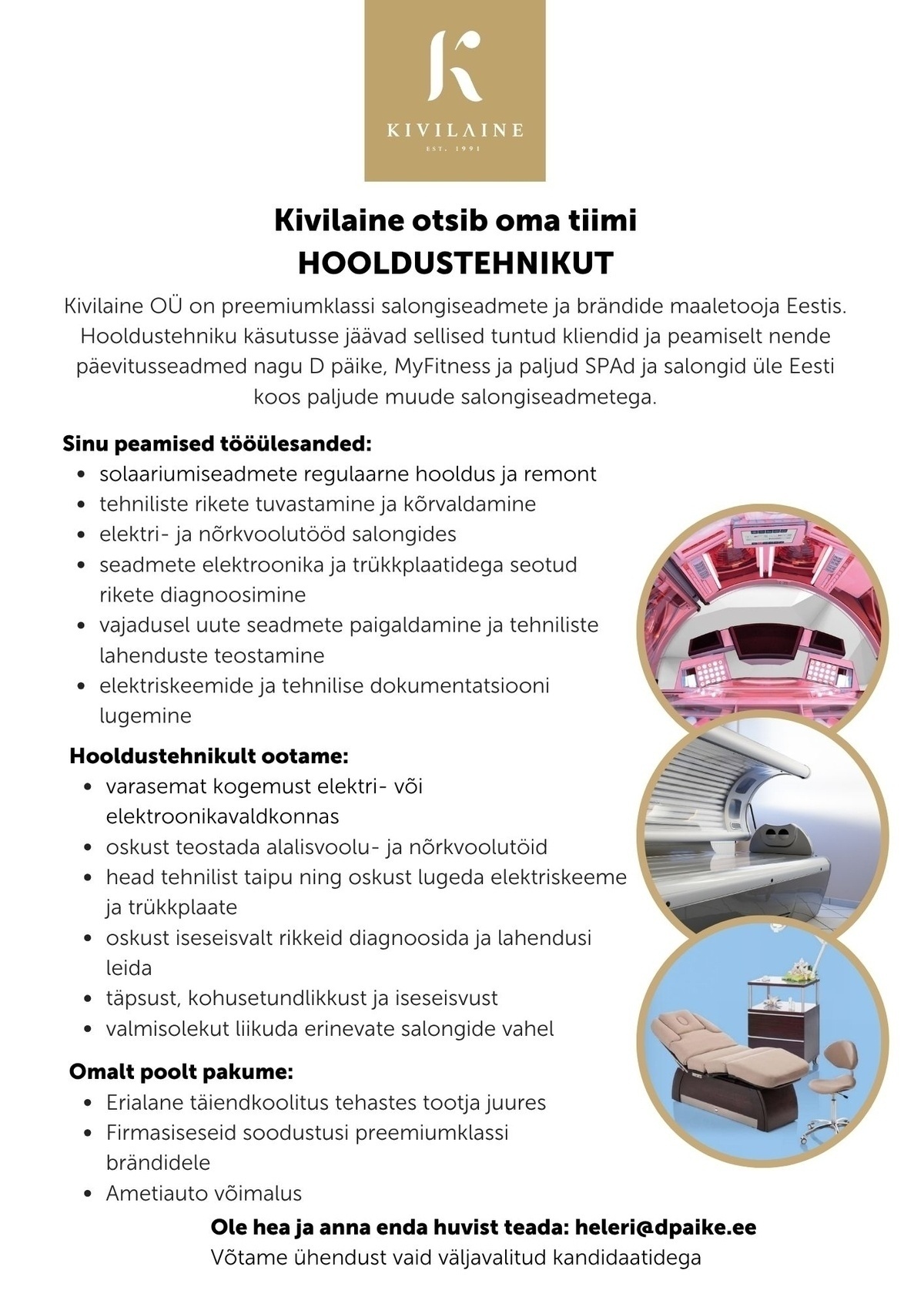 Kivilaine OÜ Hooldustehnik