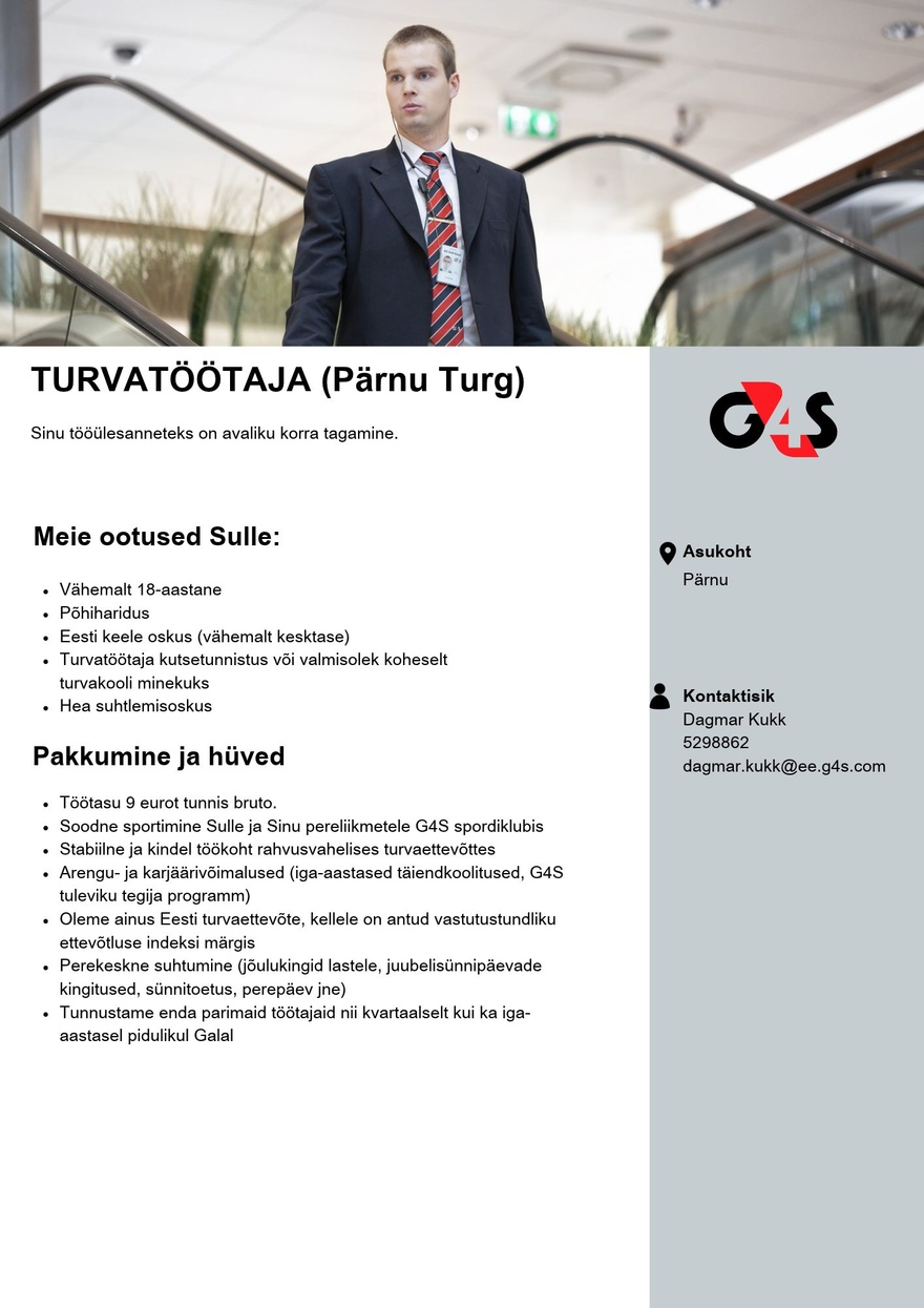 AS G4S Eesti Turvatöötaja (Pärnu Turg)