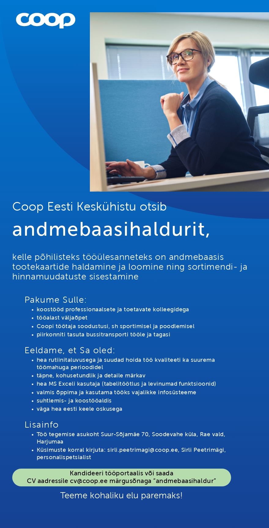 Coop Eesti Keskühistu Andmebaasihaldur
