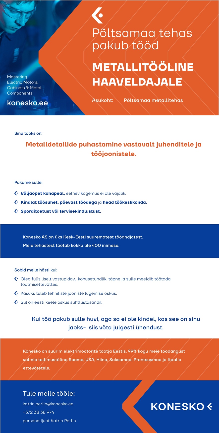 AS Konesko Metallitööline- haaveldaja Põltsamaa tehases