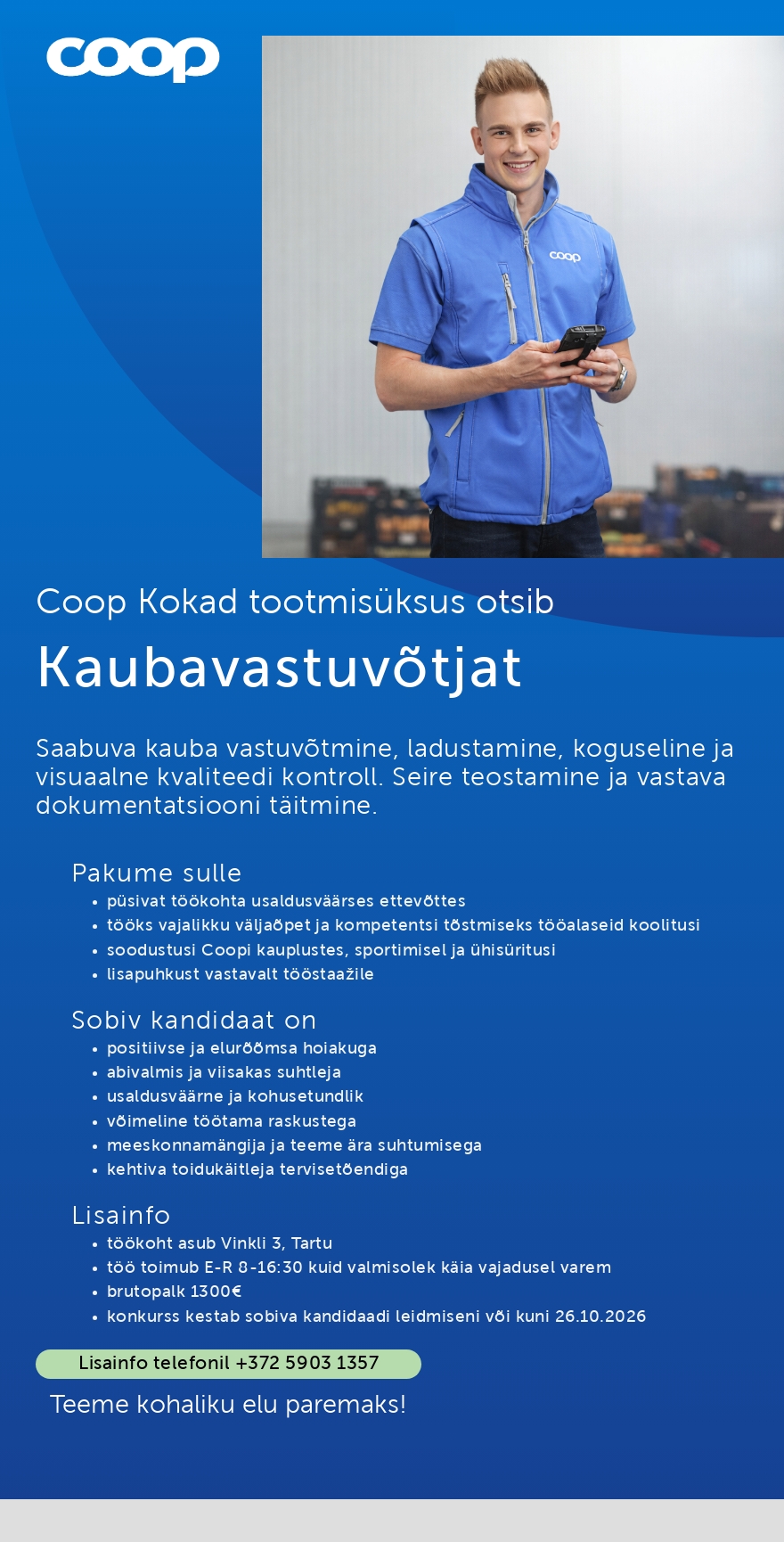 Coop Eesti Keskühistu Kaubavastuvõtja