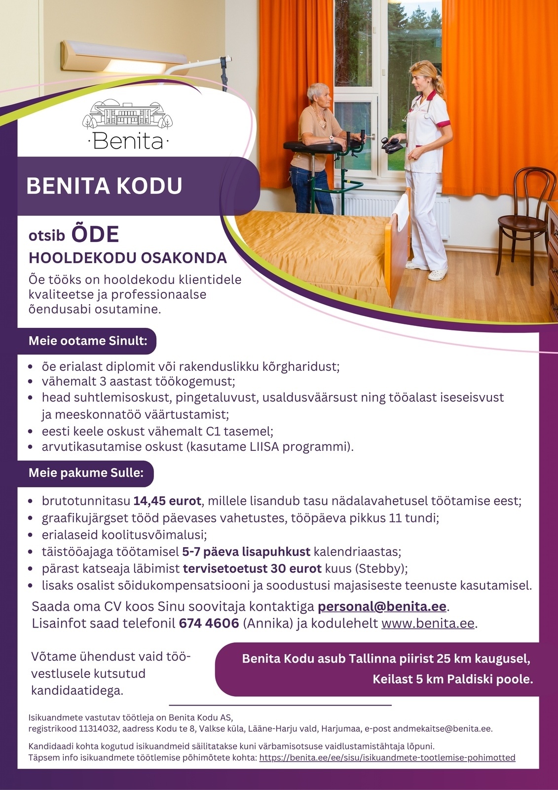 Benita Kodu AS Õde hooldekodus