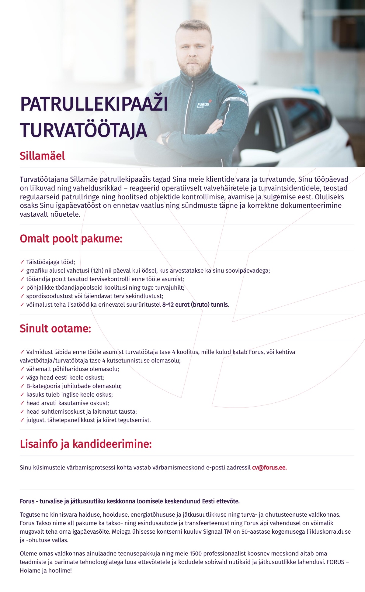 Forus Security AS Patrullekipaaži turvatöötaja Sillamäel