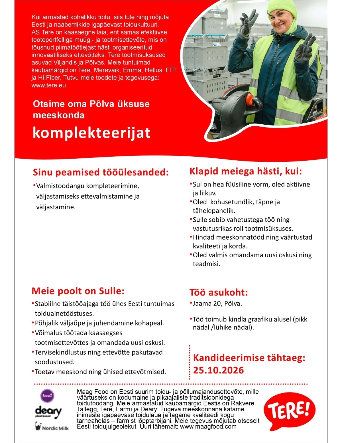Tere AS Komplekteerija