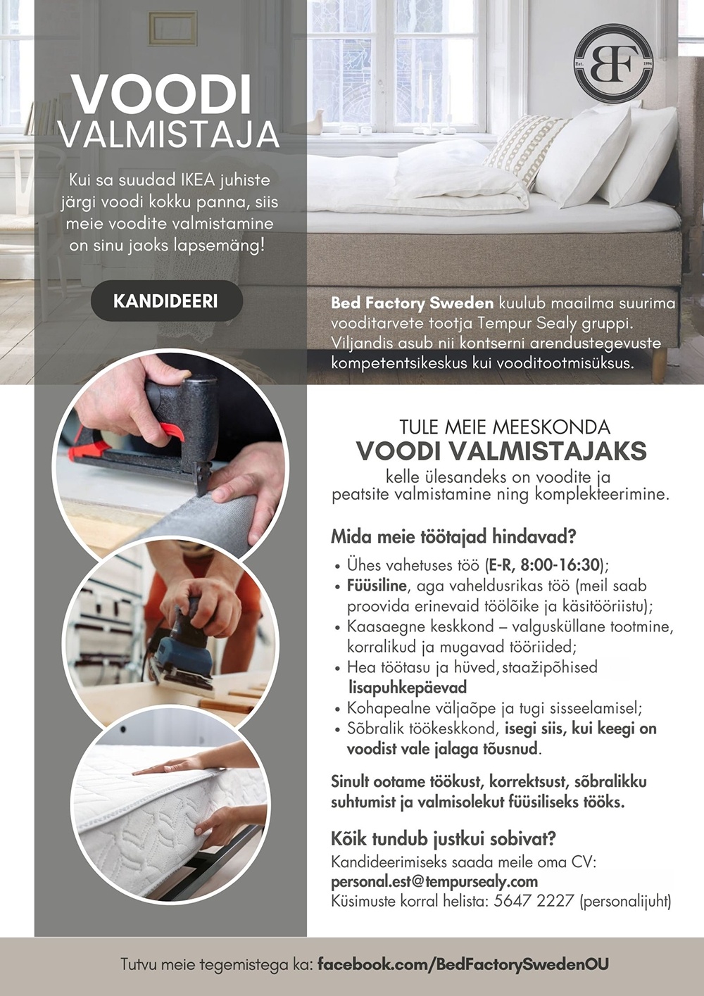 Osaühing Bed Factory Sweden Voodi valmistaja