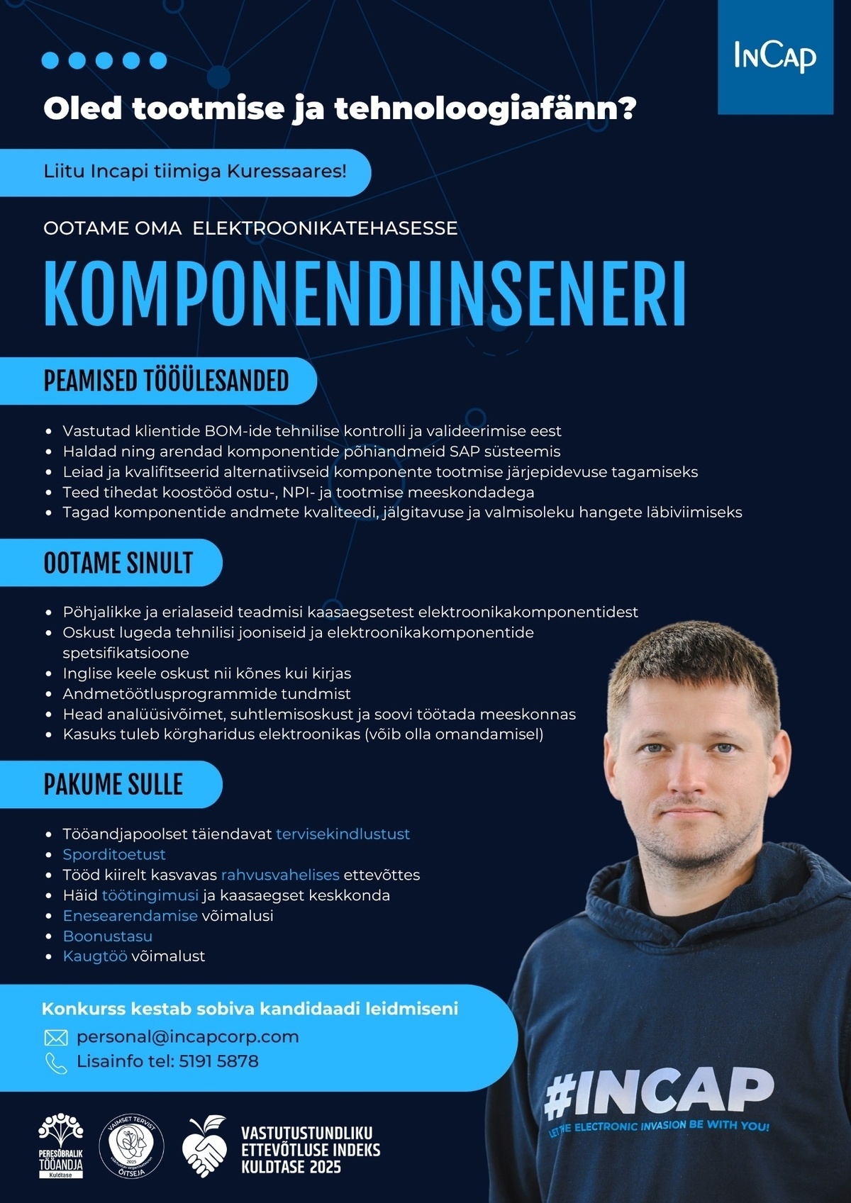 Incap Electronics Estonia OÜ Komponendiinsener