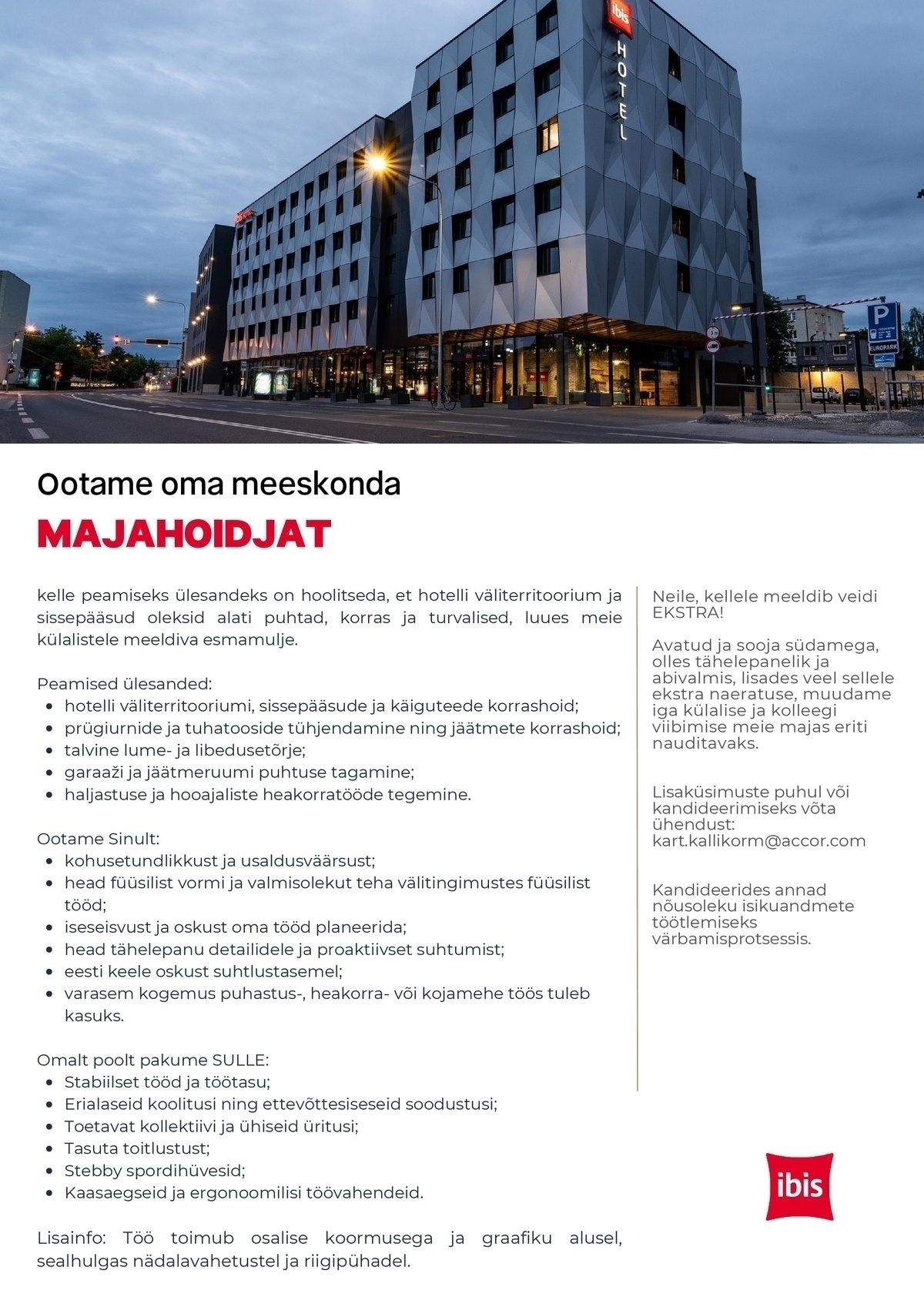 Juhkentali Hotel OÜ Majahoidja