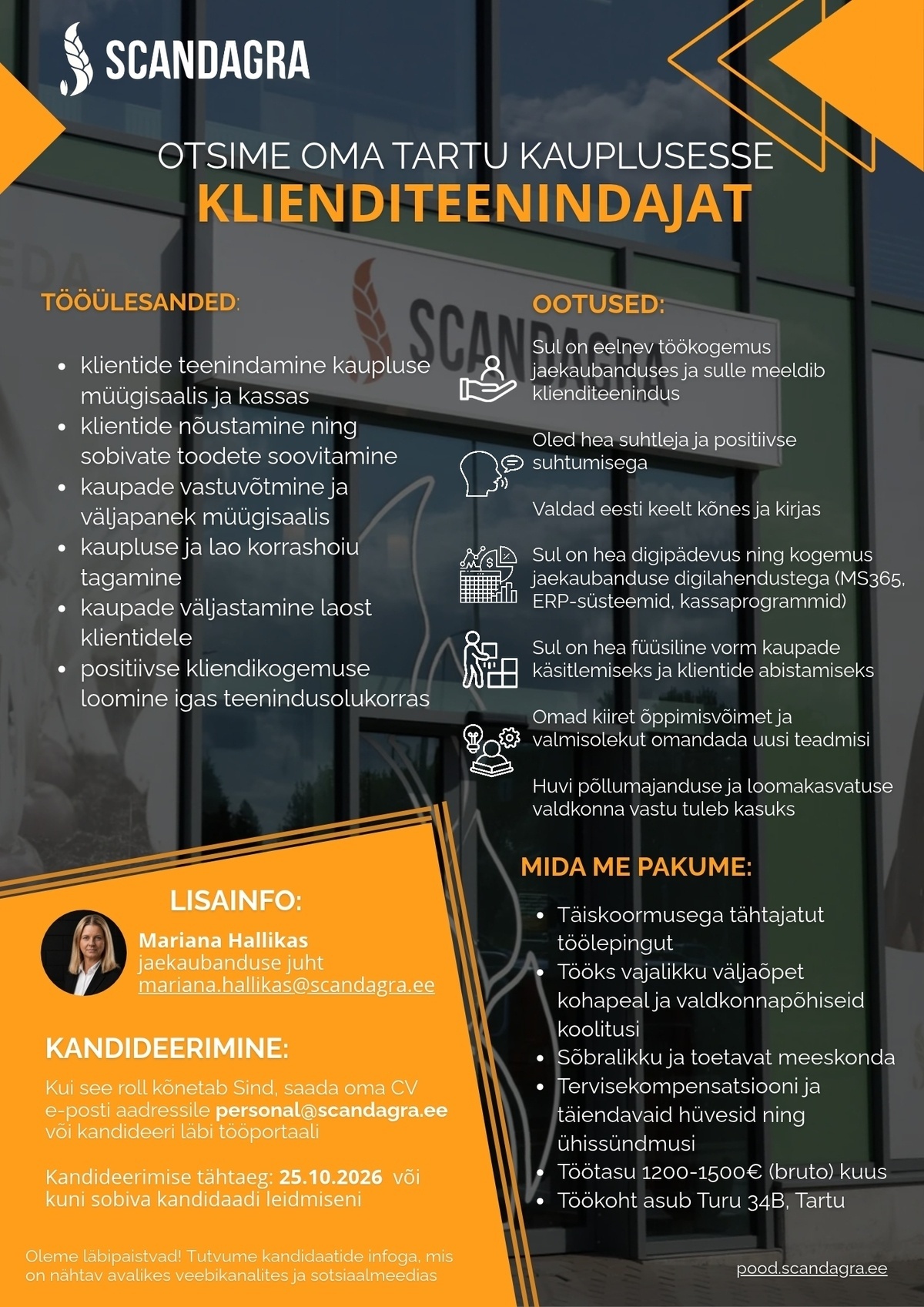 SCANDAGRA EESTI AS Klienditeenindaja