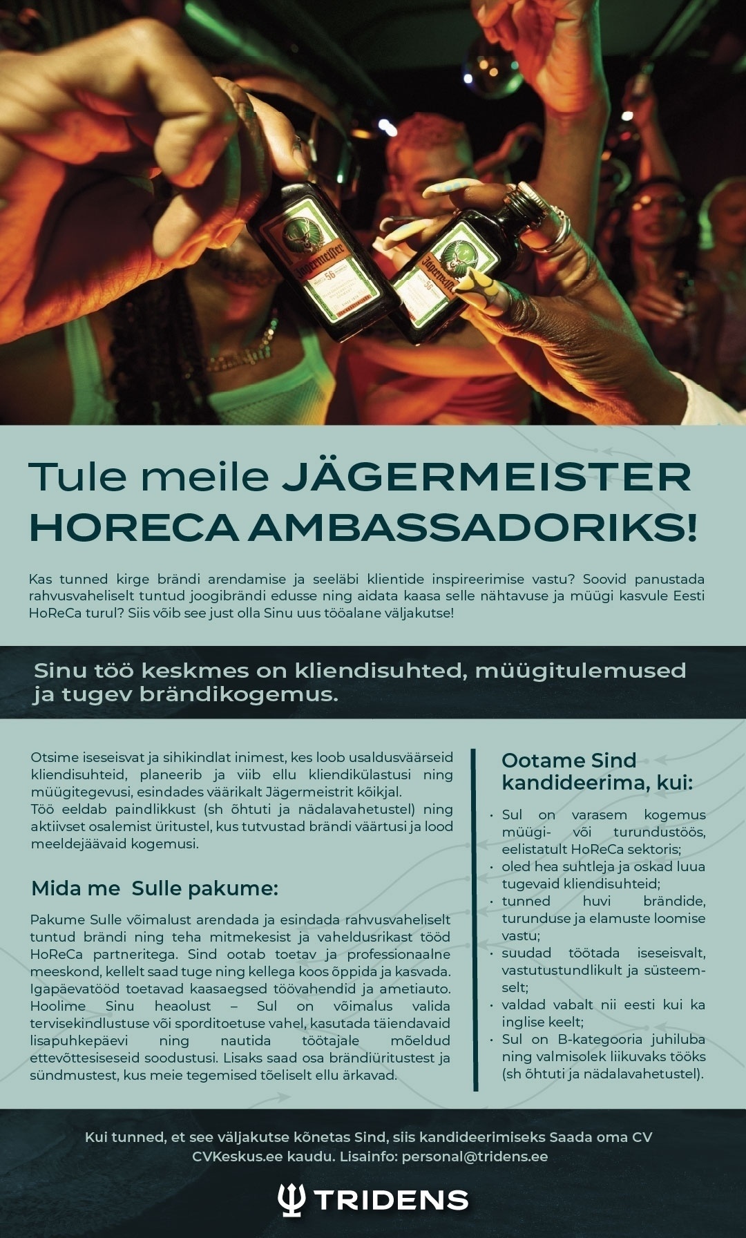 AS Tridens Jägermeister HoReCa Ambassador
