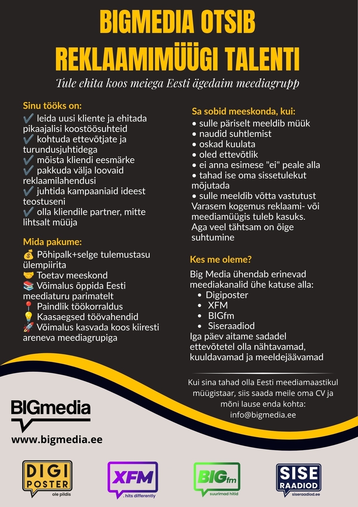 BIGmedia Reklaamimüügi talent