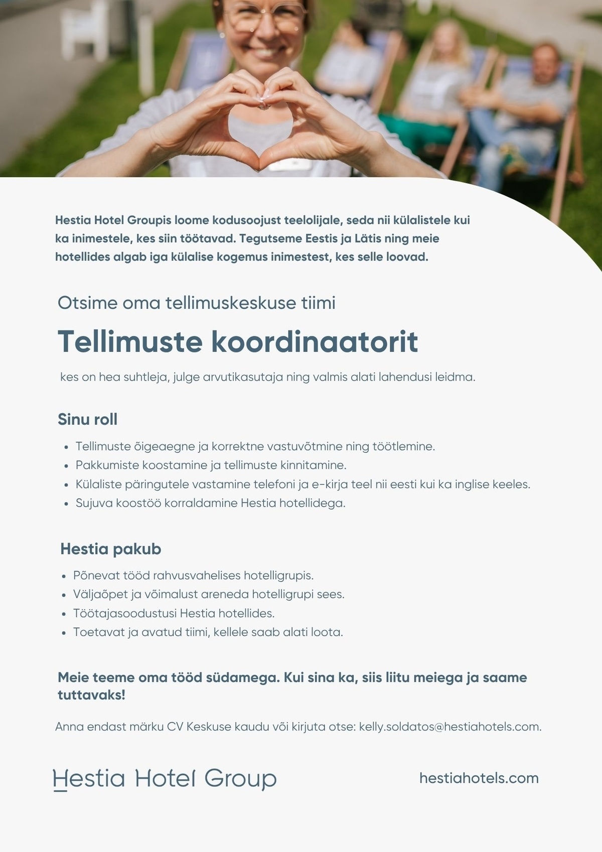 Hestia Hotel Group Tellimuste koordinaator