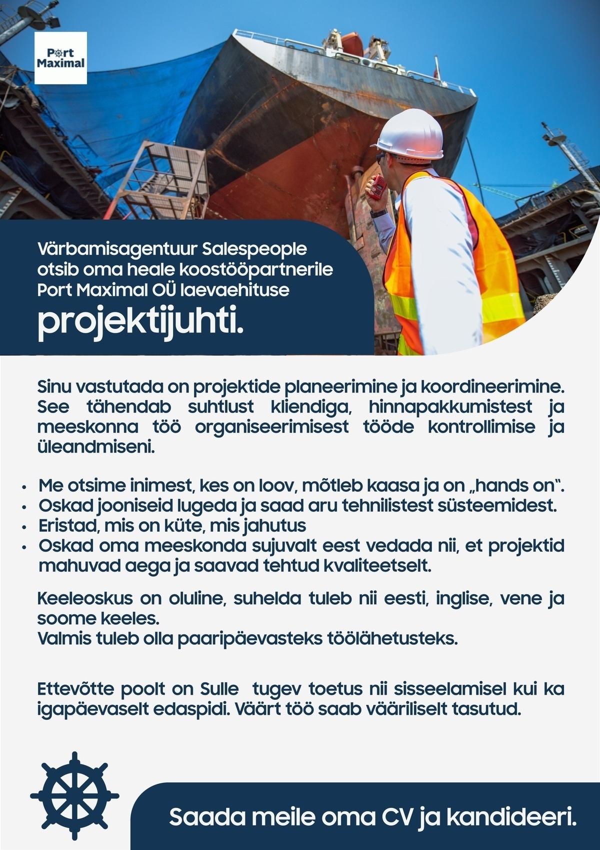 Salespeople OÜ Laevaehituse projektijuht