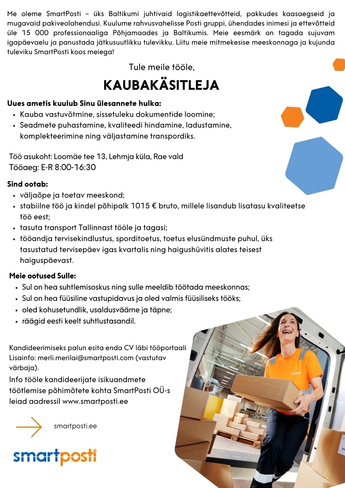 SmartPosti OÜ Kaubakäsitleja