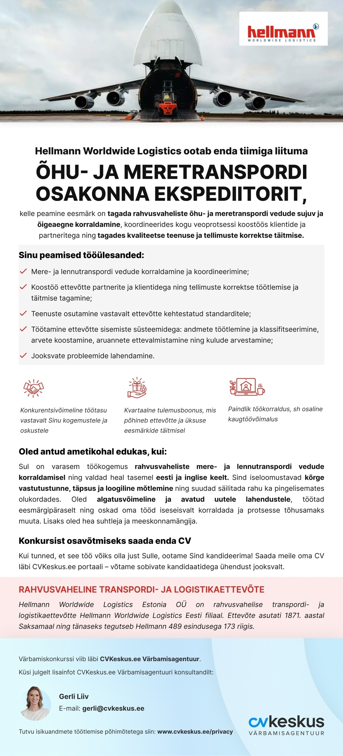 Hellmann Worldwide Logistics OÜ ÕHU- JA MERETRANSPORDI OSAKONNA EKSPEDIITOR