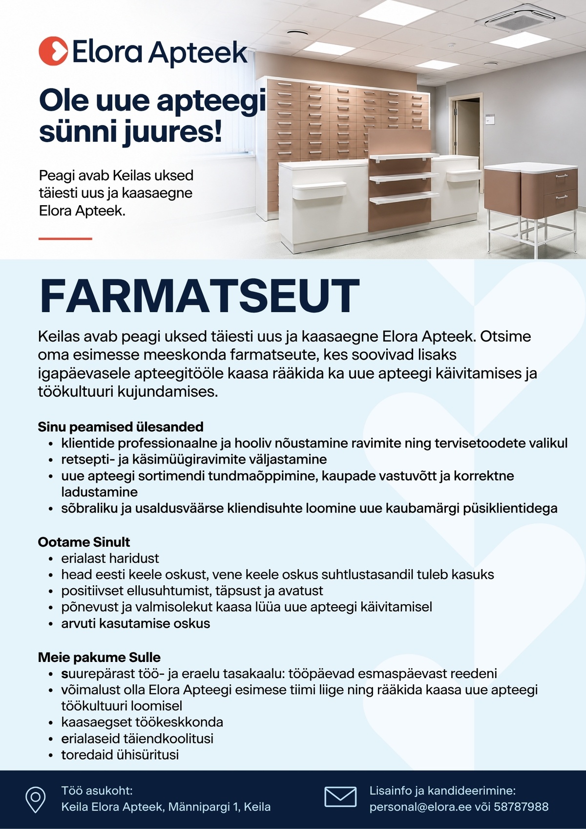 Elora Keila Haigla AS Farmatseut