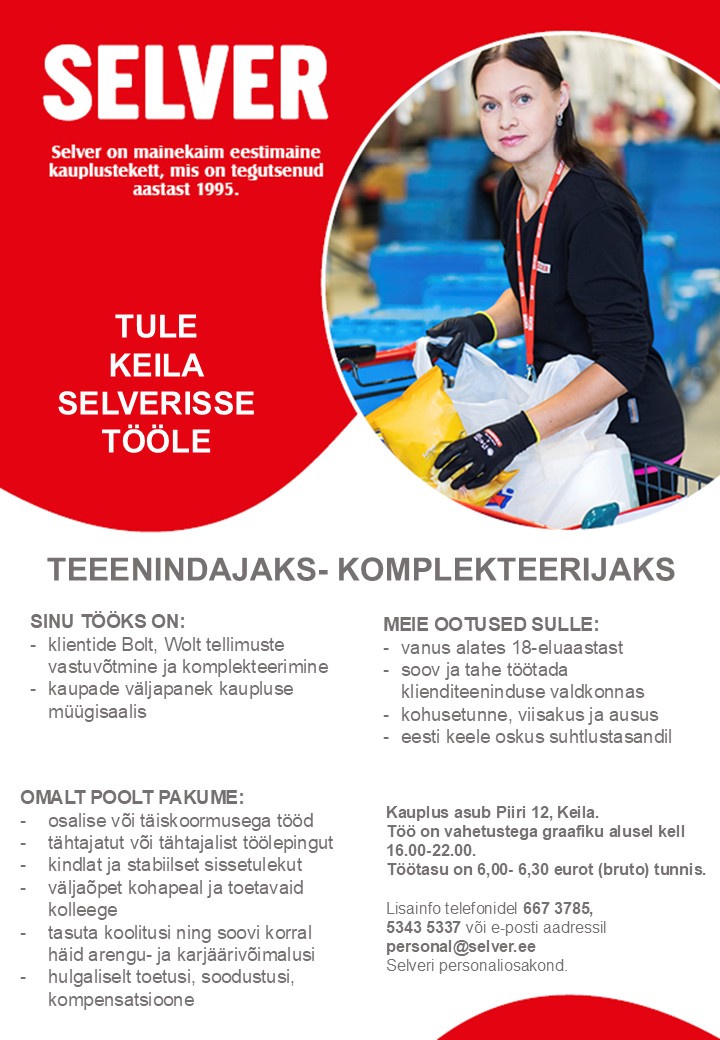 Selver Teenindaja-komplekteerija Keila Selveris