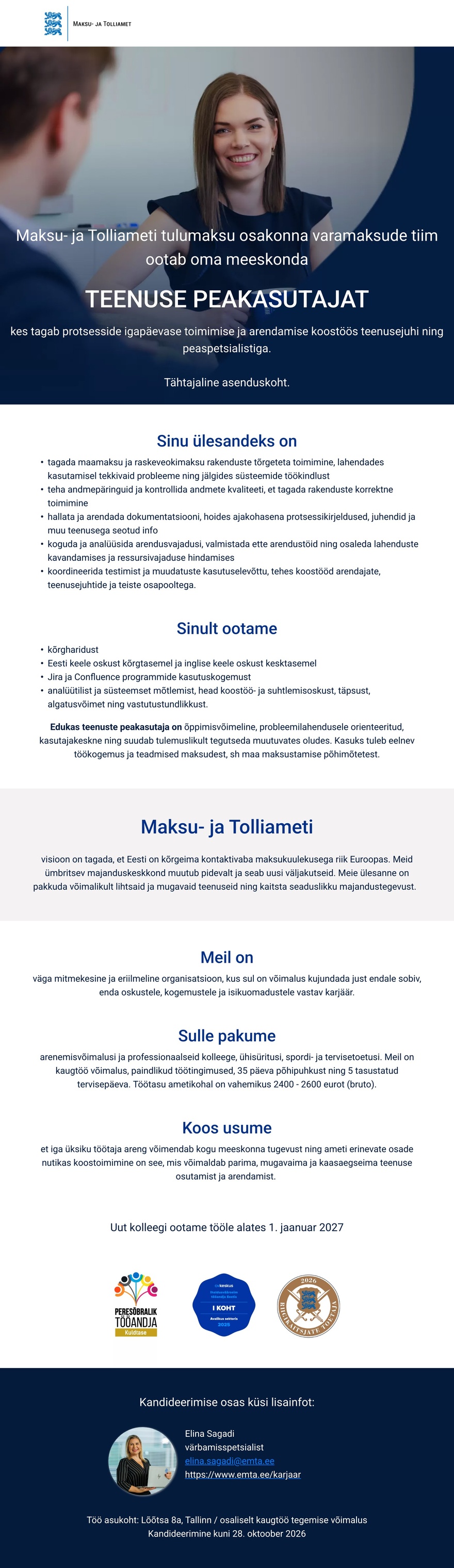 Maksu- ja Tolliamet Teenuse peakasutaja (maamaks)