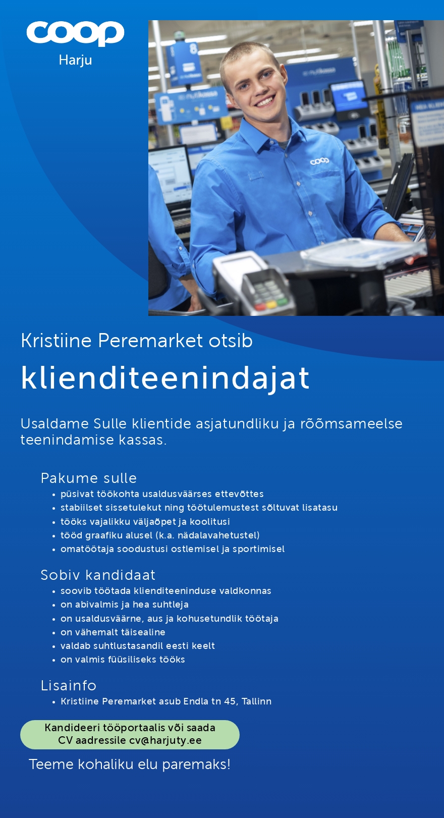 Harju Tarbijate Ühistu Kristiine kassiir