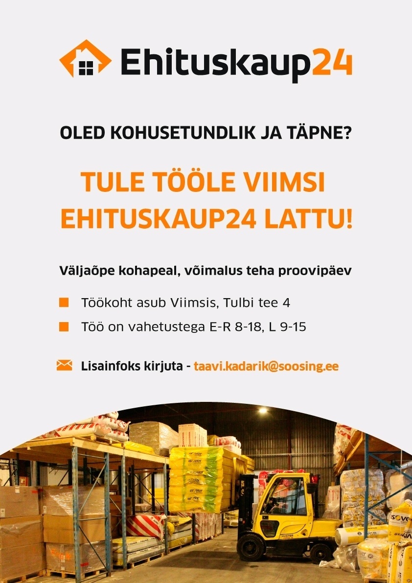 SOOSING OÜ Laotöötaja Viimsisse