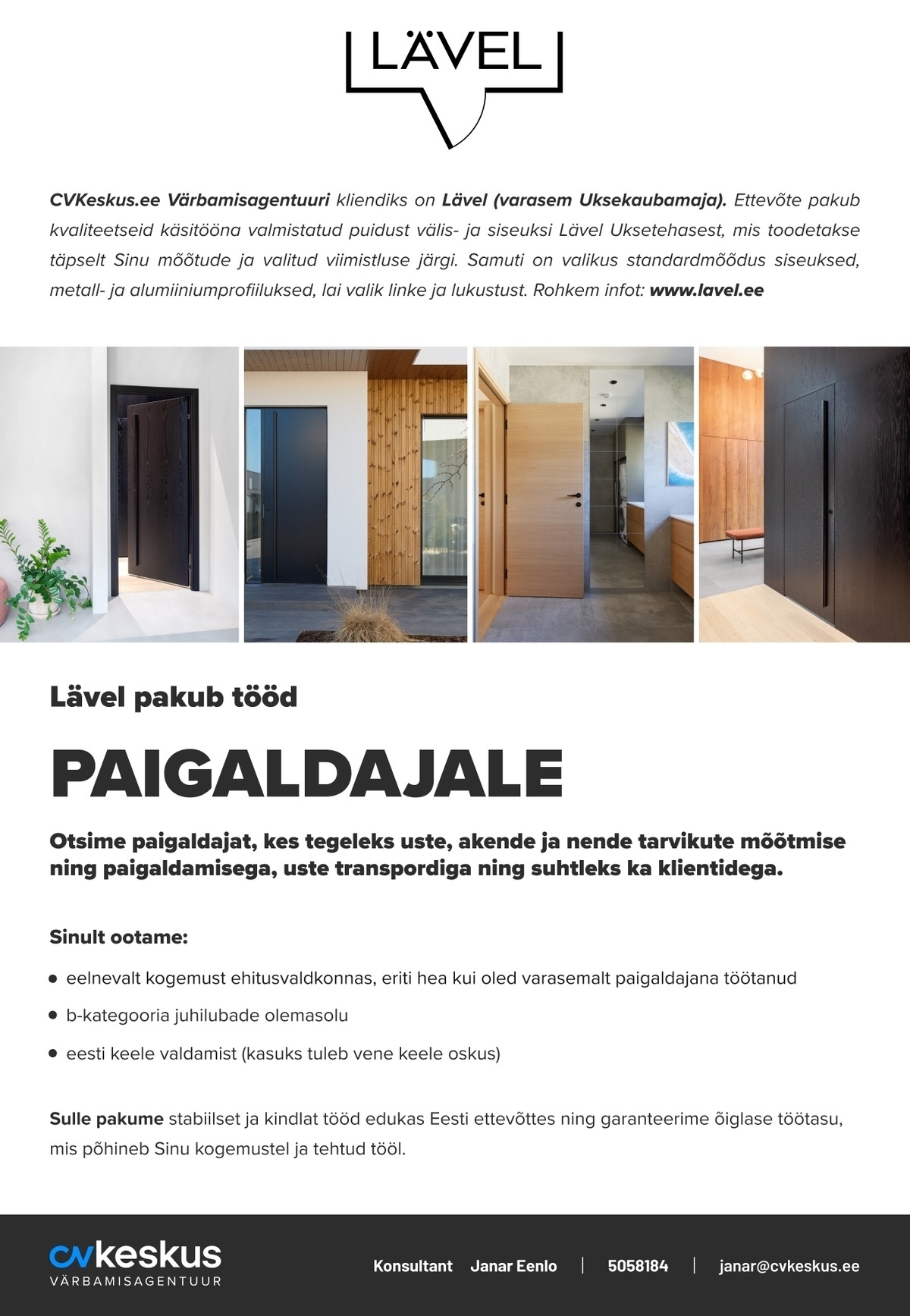 Lävel PAIGALDAJA